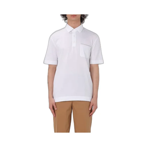 Short Sleeved Button-Detailed Polo Shirt