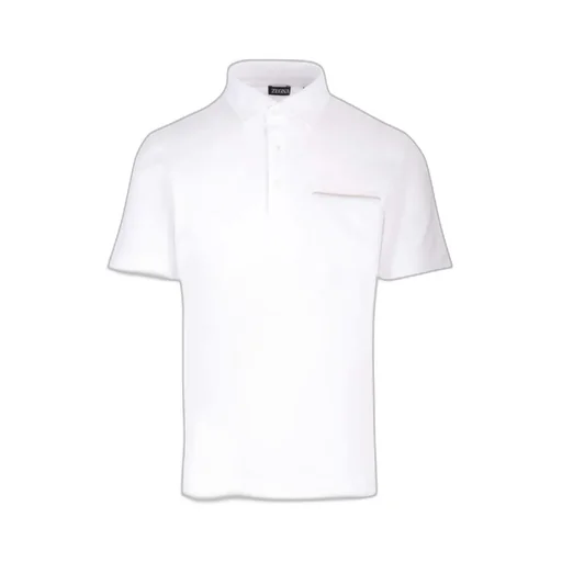Short Sleeved Button-Detailed Polo Shirt