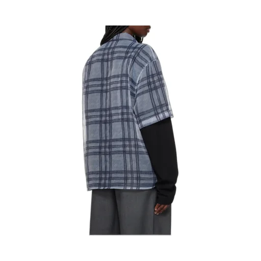 Heart Layered Check Pattern Shirt