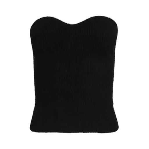 Ribbed-Knit Bandeau Top