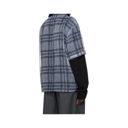 Heart Layered Check Pattern Shirt