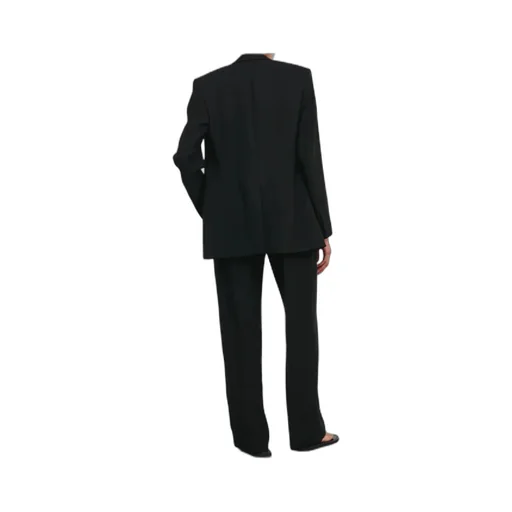 Buttoned Notch-Lapel Blazer