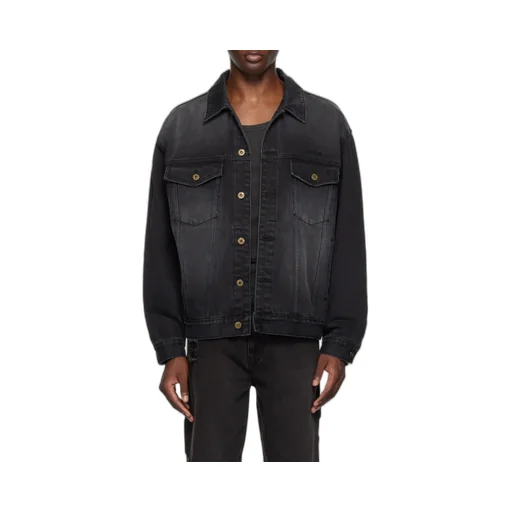 Lapel Long-Sleeved Denim Coat