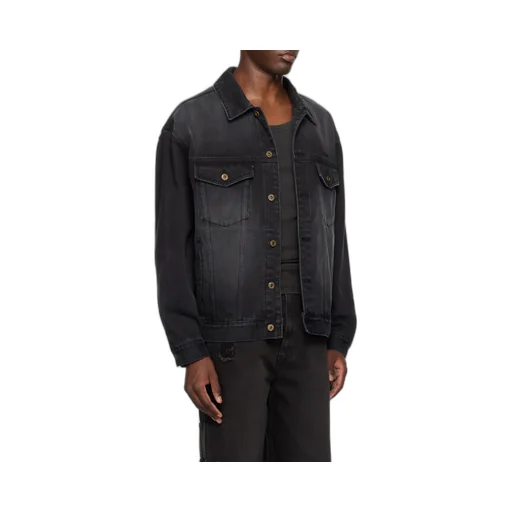 Lapel Long-Sleeved Denim Coat