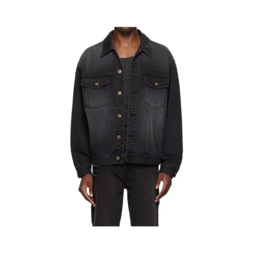 Lapel Long-Sleeved Denim Coat