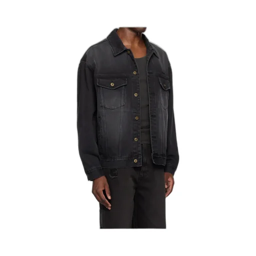 Lapel Long-Sleeved Denim Coat