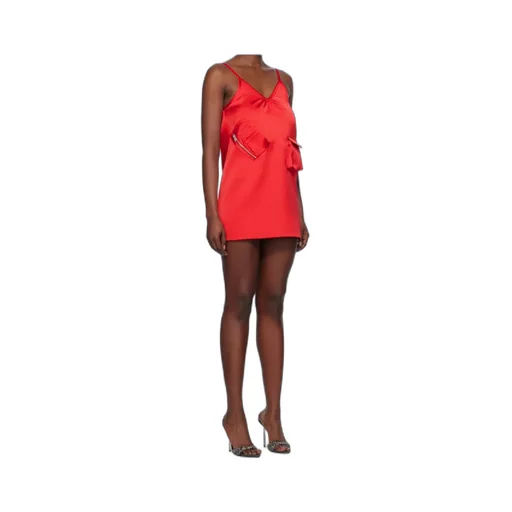 Red Pocket Minidress
