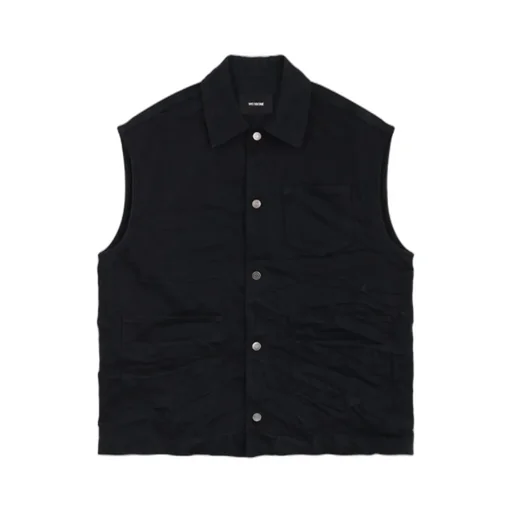 Press-Stud Cotton-Blend Vest