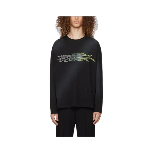 Motif-Embroidered Cotton Sweatshirt