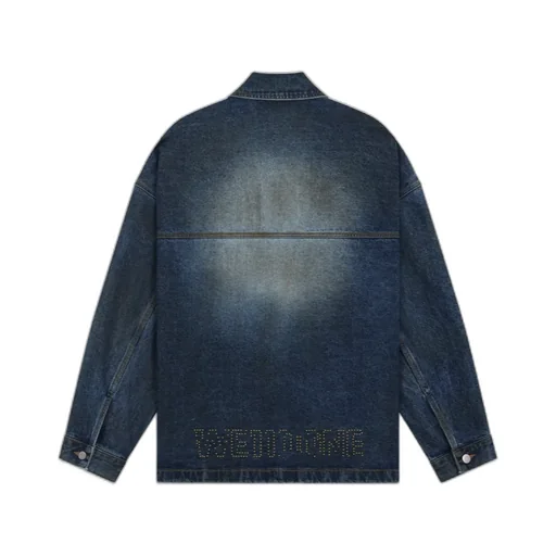 Button Long-Sleeved Denim Coat