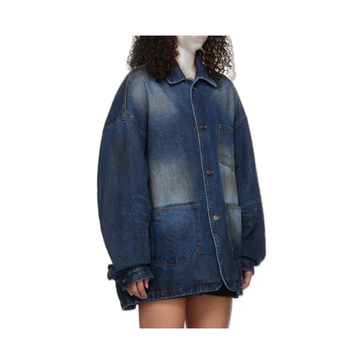 Button Long-Sleeved Denim Coat