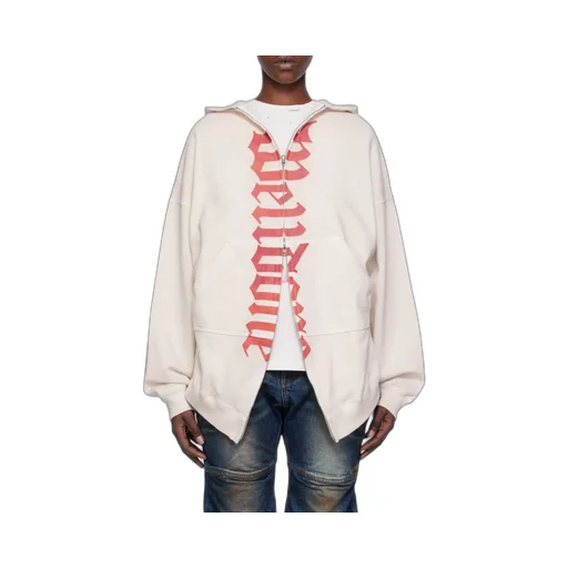 Logo-Print Zip-Up Hoodie