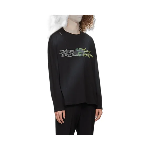 Motif-Embroidered Cotton Sweatshirt