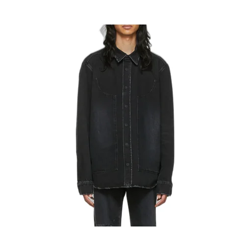 Lapel Long-Sleeved Denim Shirt