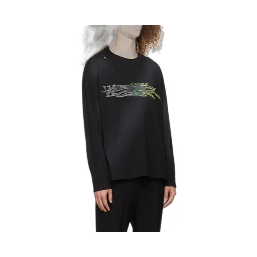 Motif-Embroidered Cotton Sweatshirt