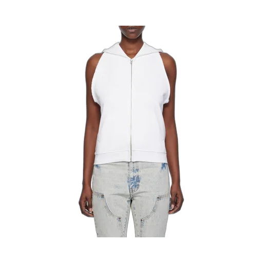 Plain Knitted Hooded Sleeveless Vest