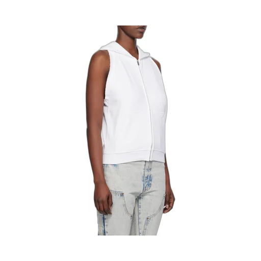Plain Knitted Hooded Sleeveless Vest