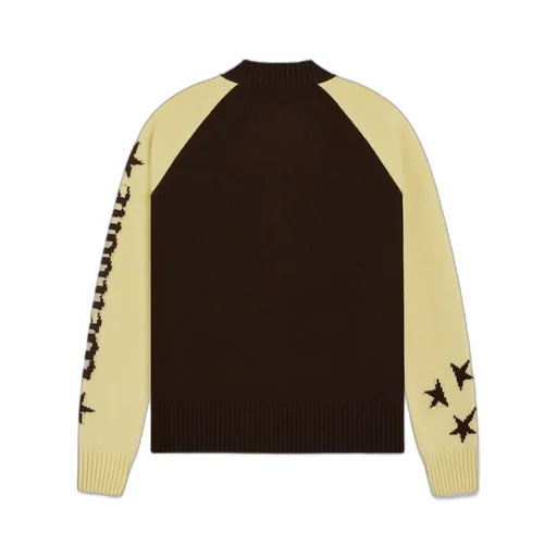 Wool Stand-Neck Knitted Cardigan