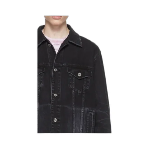 Lapel Long-Sleeved Denim Coat