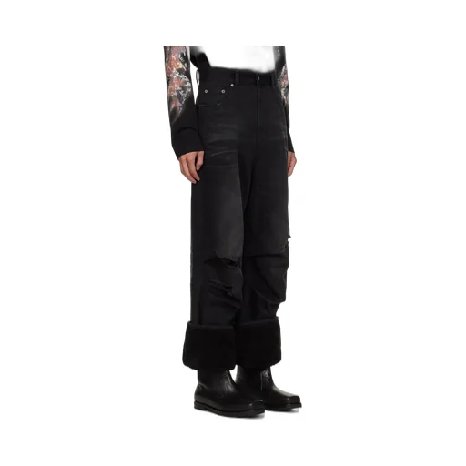 Faded And Worn Detail Jeans