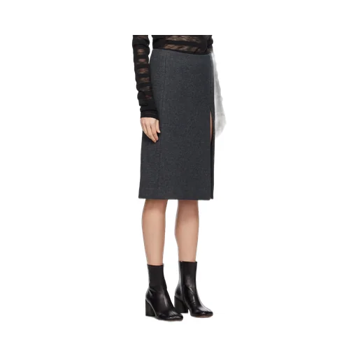 Wool-Blend Pencil Skirt