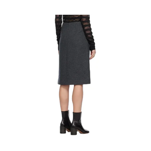 Wool-Blend Pencil Skirt