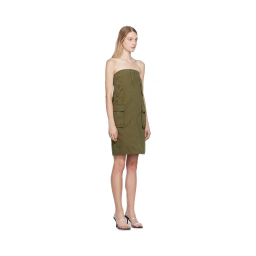 Multi-Pocket Straight Skirt