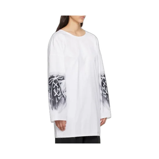 Abstract Print Cotton Blouse