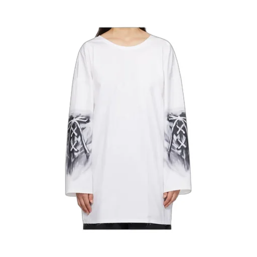 Abstract Print Cotton Blouse