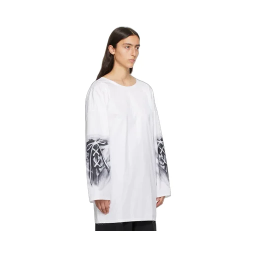 Abstract Print Cotton Blouse