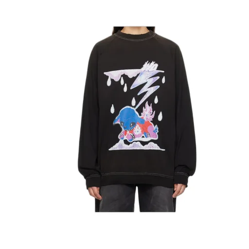 Graphic-Print Cotton Hoodie