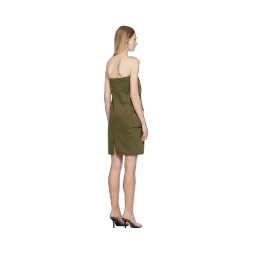 Multi-Pocket Straight Skirt