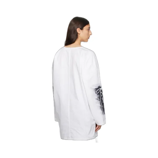 Abstract Print Cotton Blouse