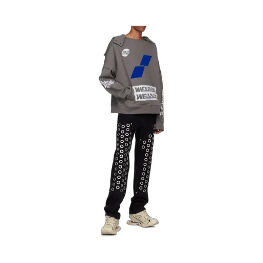 Logo Printed Long-Sleeved Hoodie