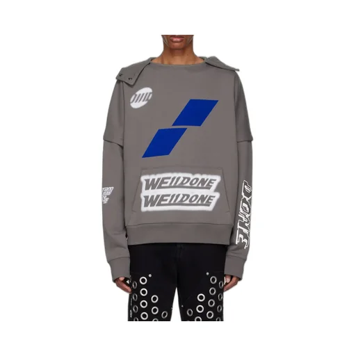 Logo Printed Long-Sleeved Hoodie