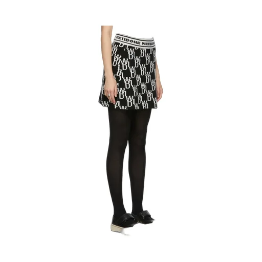 All-Over Logo Knitted Miniskirt