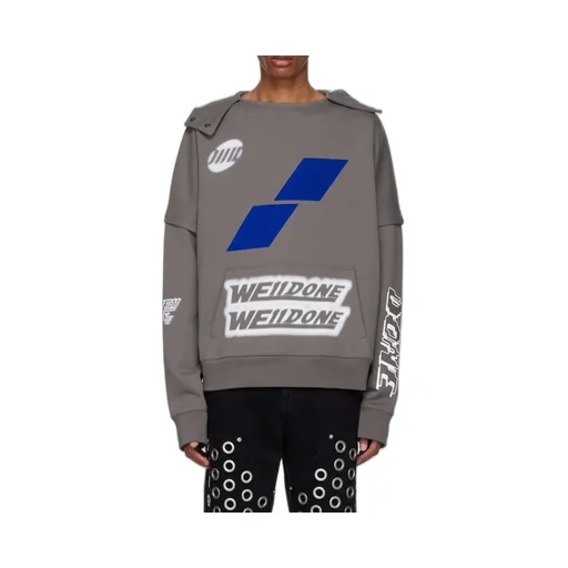 Logo Printed Long-Sleeved Hoodie