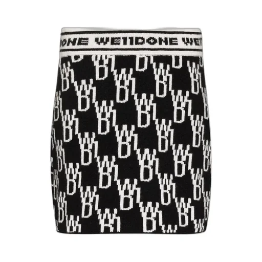 All-Over Logo Knitted Miniskirt