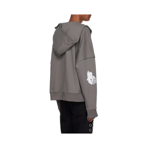 Logo Printed Long-Sleeved Hoodie