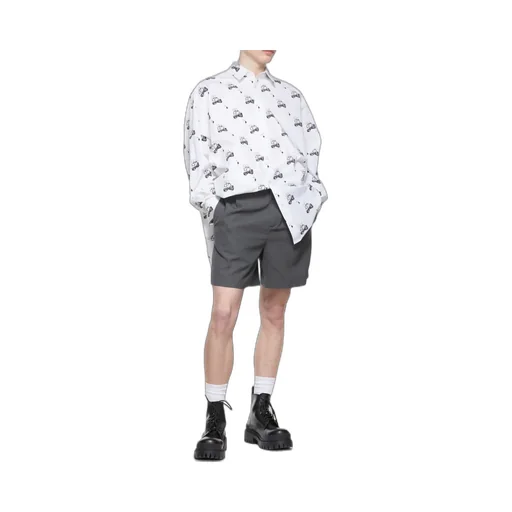 Mid-Rise Tailored Shorts