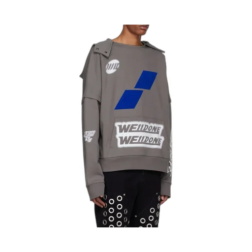Logo Printed Long-Sleeved Hoodie