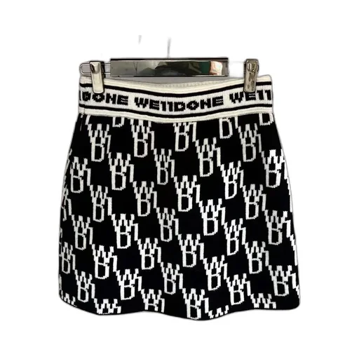 All-Over Logo Knitted Miniskirt