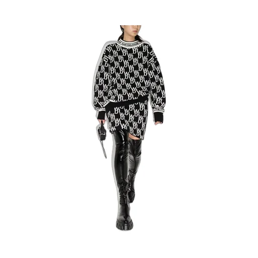 All-Over Logo Knitted Miniskirt