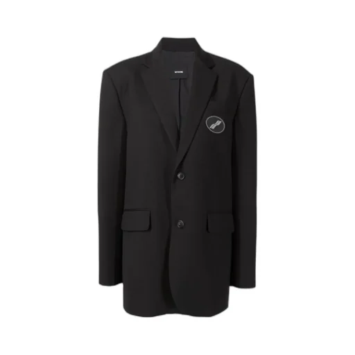 Logo-Patch Long Sleeved Oversized Blazer