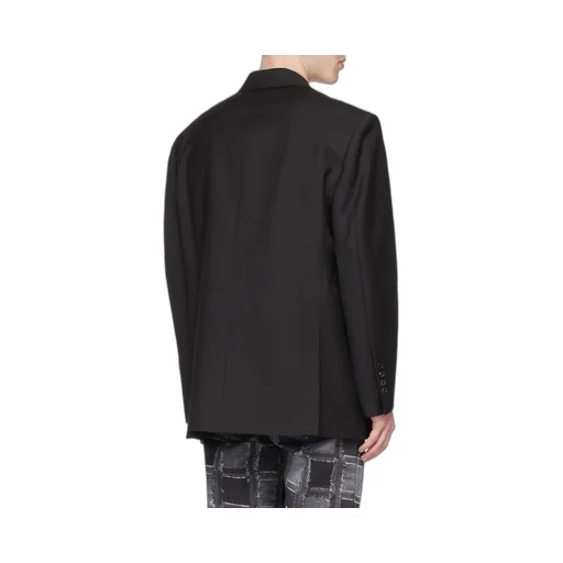 Logo-Patch Long Sleeved Oversized Blazer