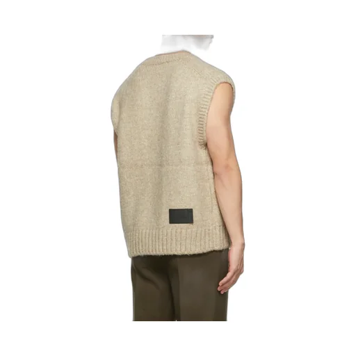 Cable-Knit V-Neck Vest