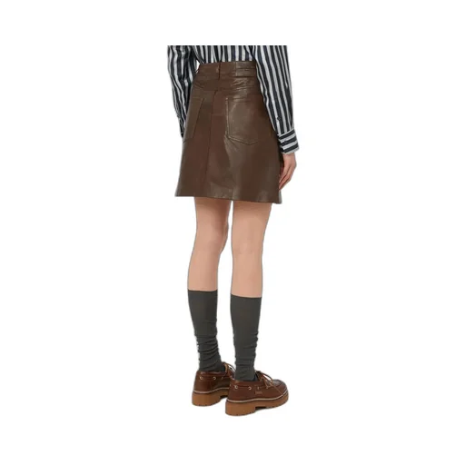 Nappa-Leather Mini Skirt