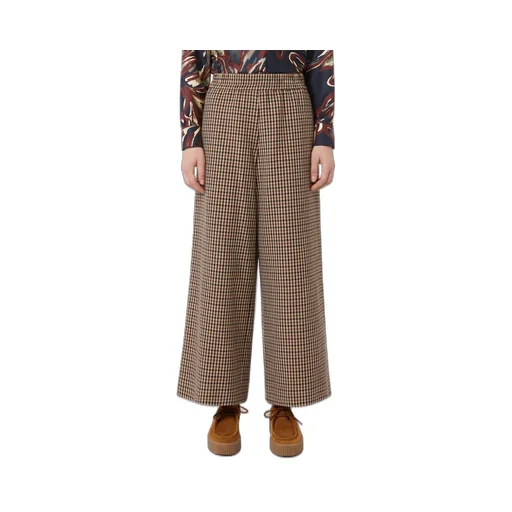 Ebe Houndstooth Wide Leg Pants