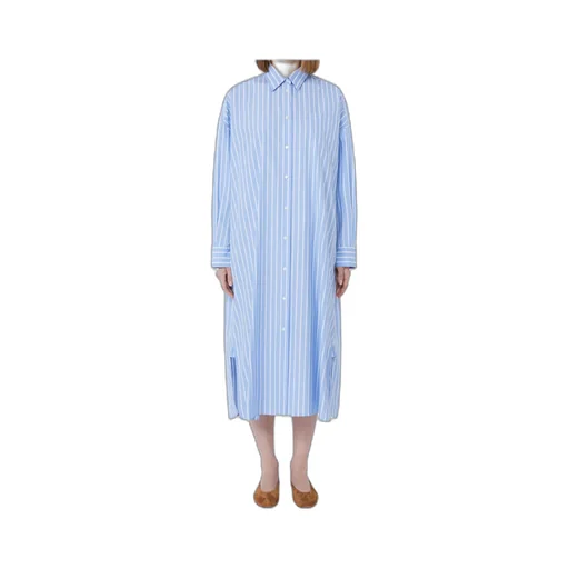 Long Poplin Shirt Dress