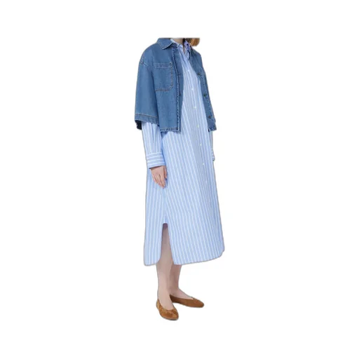 Long Poplin Shirt Dress